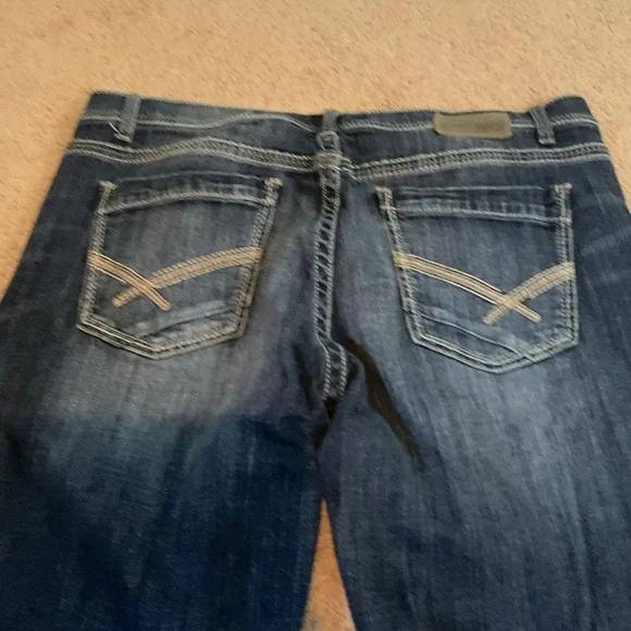 Dark Blue Denim Jean Shorts - Picture 3 of 3